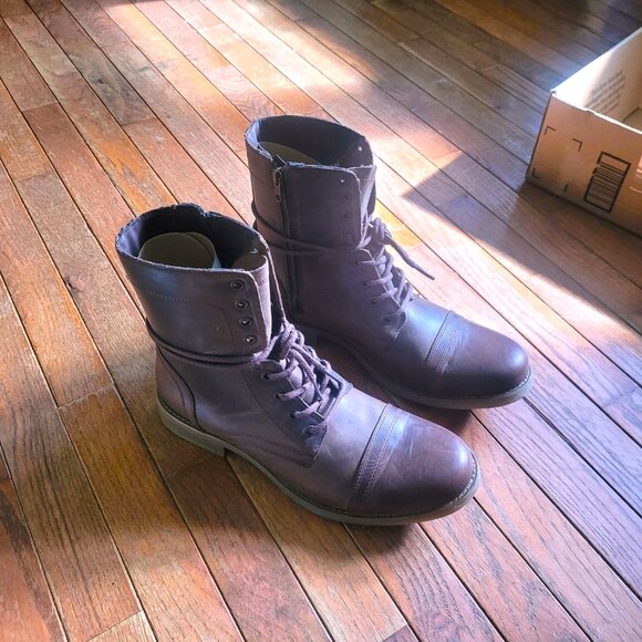 NIB Steve Madden Men's Genuine Leather Combat Boots, 11.5 Wide - Picture 12 of 13